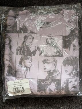Taylor Swift Lavender Photo Grid Crewneck Sweater